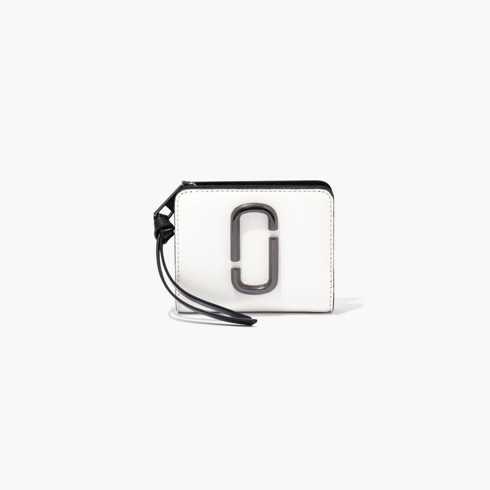 Marc Jacobs Mini Compact Wallet Snapshot Kabelka Damske Čierne Biele | HUSQ-37654