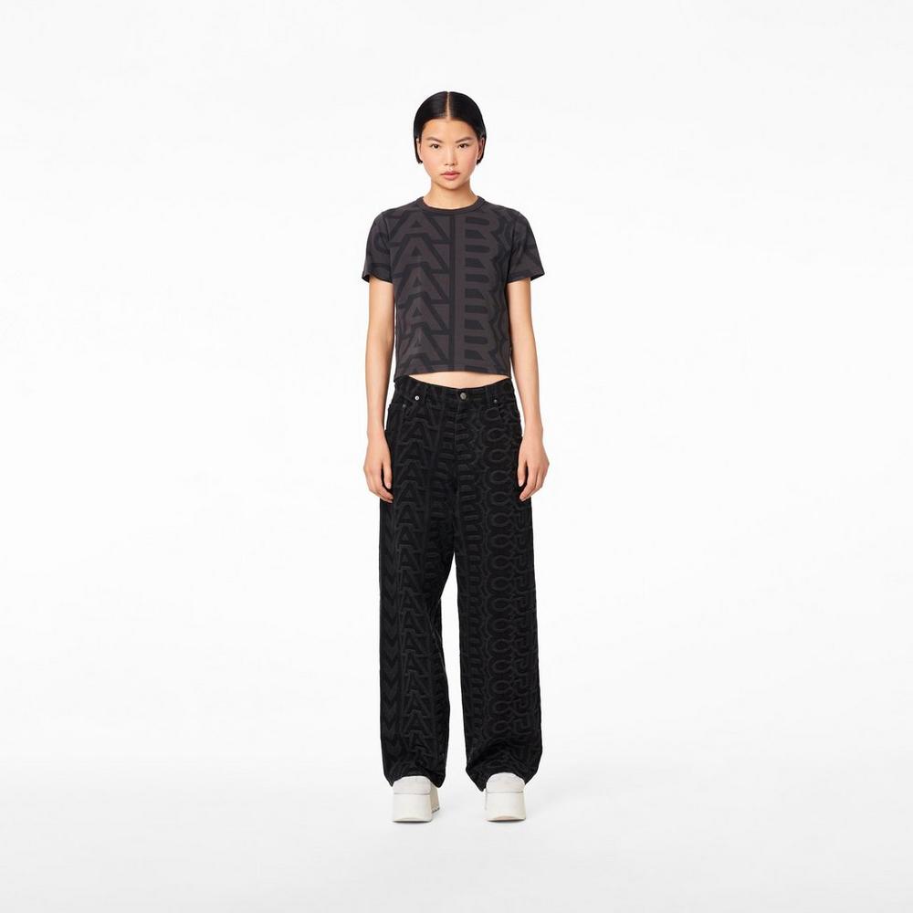 Marc Jacobs Monogram Baby T-Shirt Tricko Damske Čierne | FRIU-80156