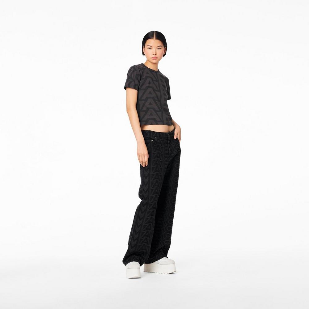 Marc Jacobs Monogram Baby T-Shirt Tricko Damske Čierne | FRIU-80156