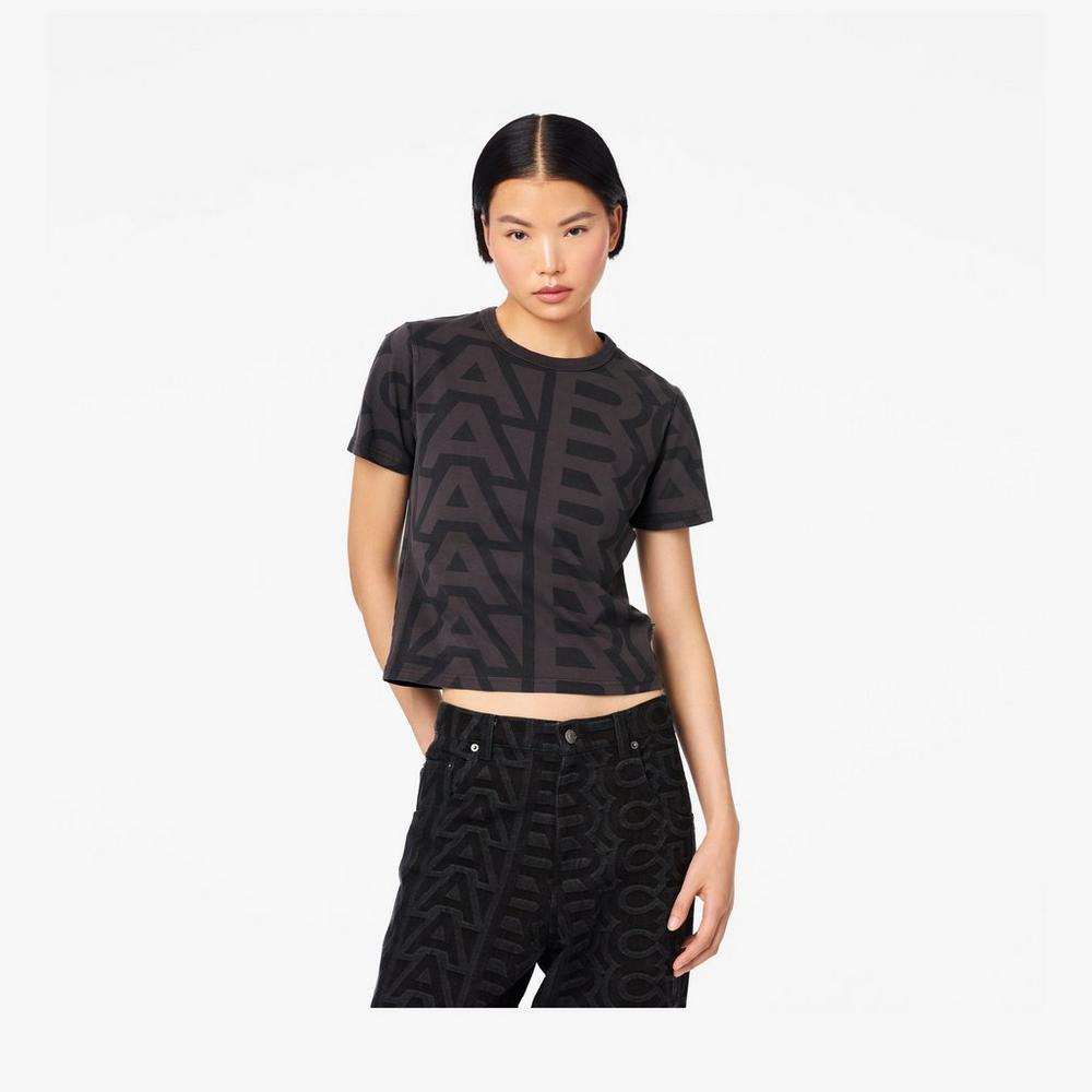 Marc Jacobs Monogram Baby T-Shirt Tricko Damske Čierne | FRIU-80156