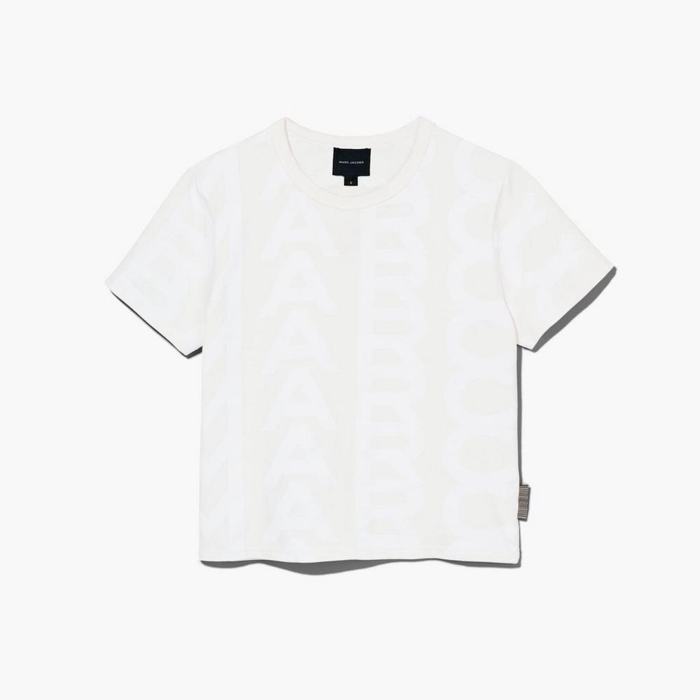 Marc Jacobs Monogram Baby Tee Tricko Damske Biele | UDEH-85067
