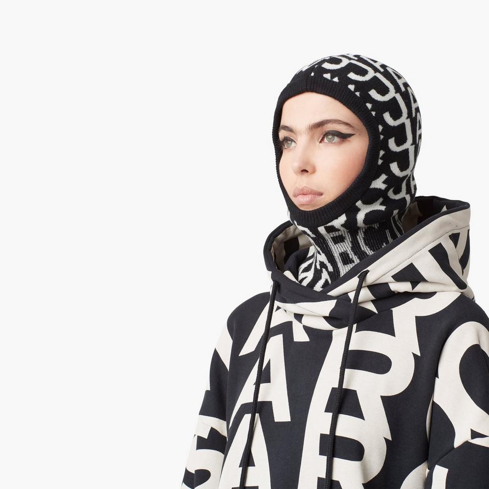 Marc Jacobs Monogram Balaclava Vlasové Doplnky Damske Čierne | RJDY-85143