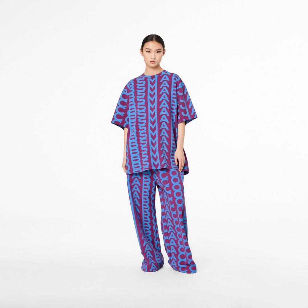 Marc Jacobs Monogram Big T-Shirt Tricko Damske Nachový Modre | ENAM-05279