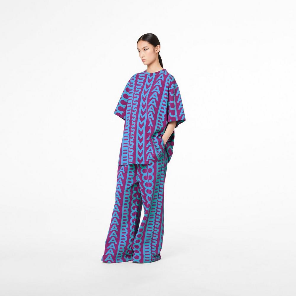 Marc Jacobs Monogram Big T-Shirt Tricko Damske Nachový Modre | ENAM-05279