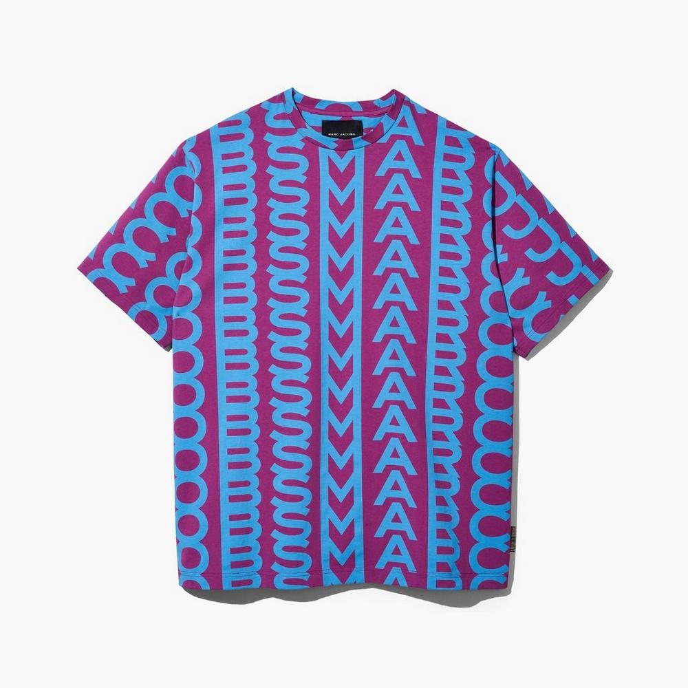 Marc Jacobs Monogram Big T-Shirt Tricko Damske Nachový Modre | ENAM-05279