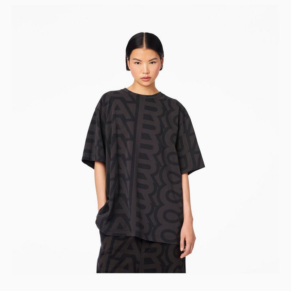 Marc Jacobs Monogram Big T-Shirt Tricko Damske Čierne | MACY-96280