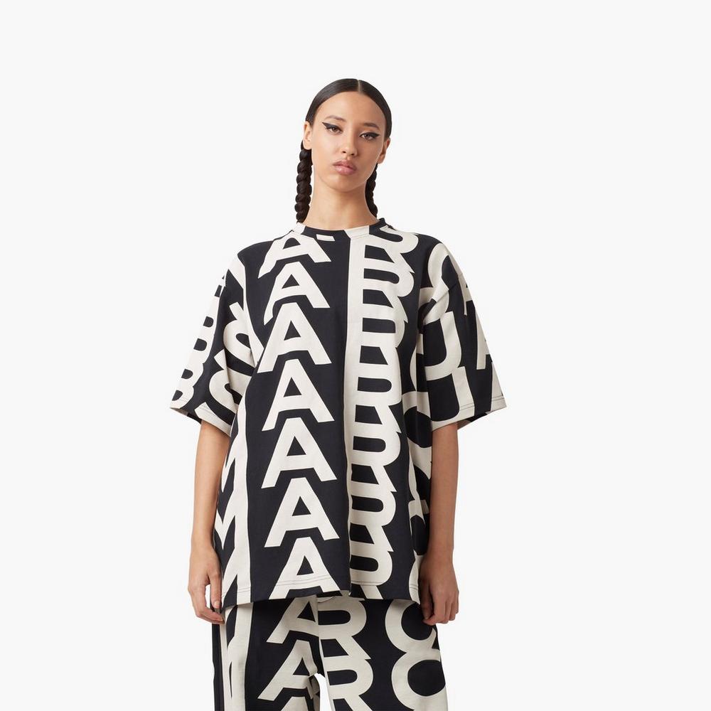 Marc Jacobs Monogram Big Tee Tricko Damske Čierne | LQHY-54971