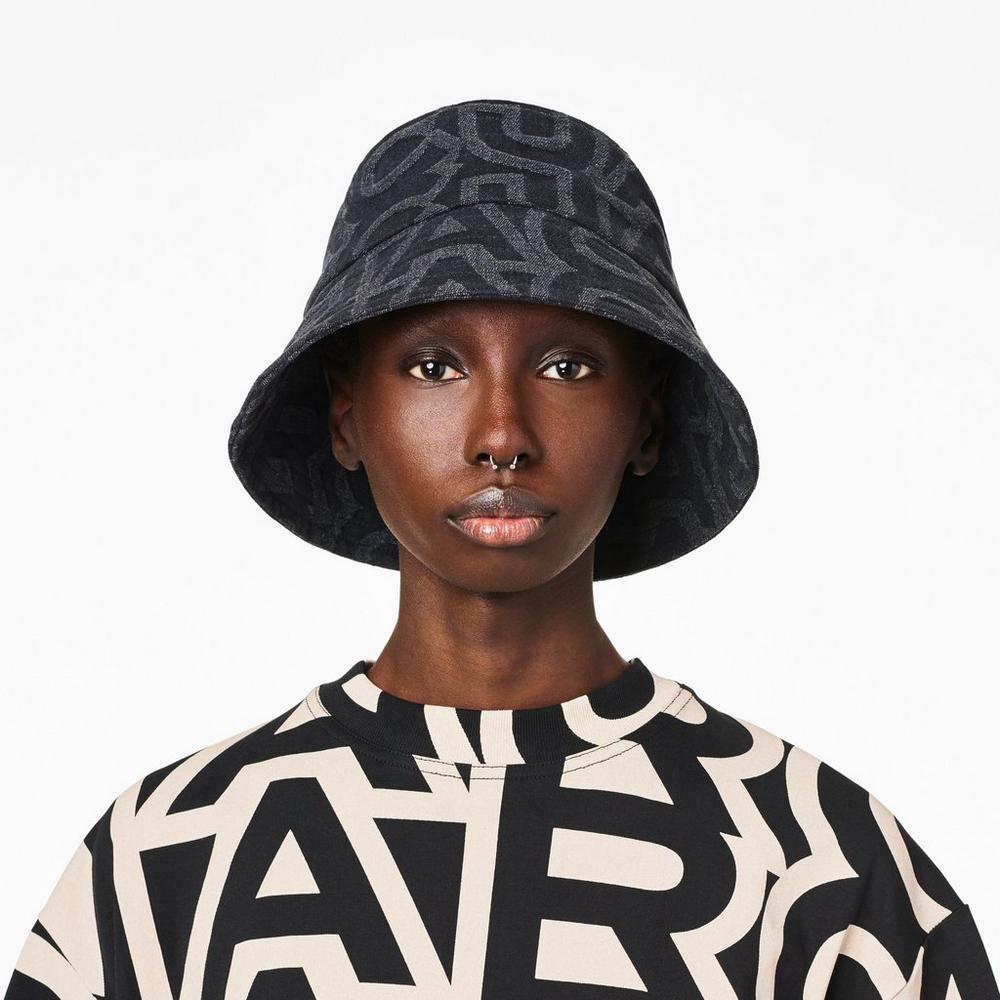 Marc Jacobs Monogram Bucket Klobuky Damske Čierne | MJSD-97862