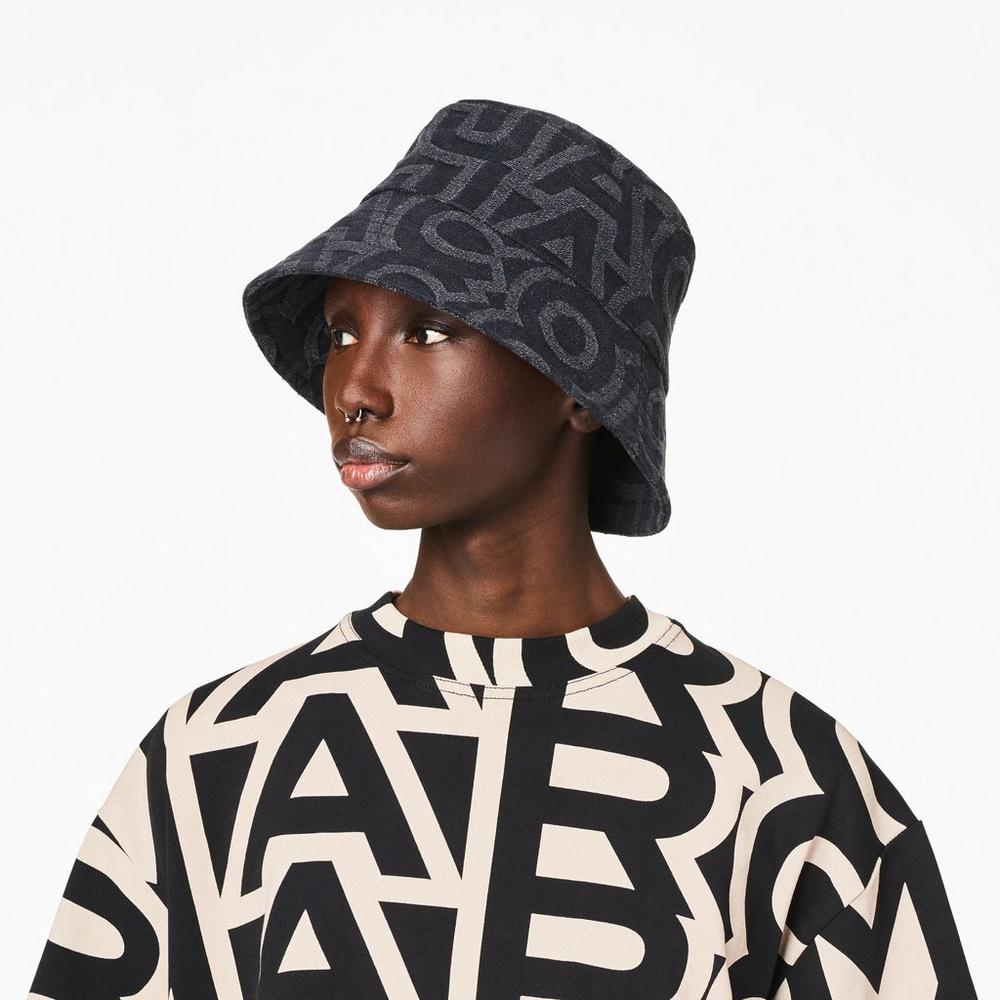 Marc Jacobs Monogram Bucket Klobuky Damske Čierne | MJSD-97862