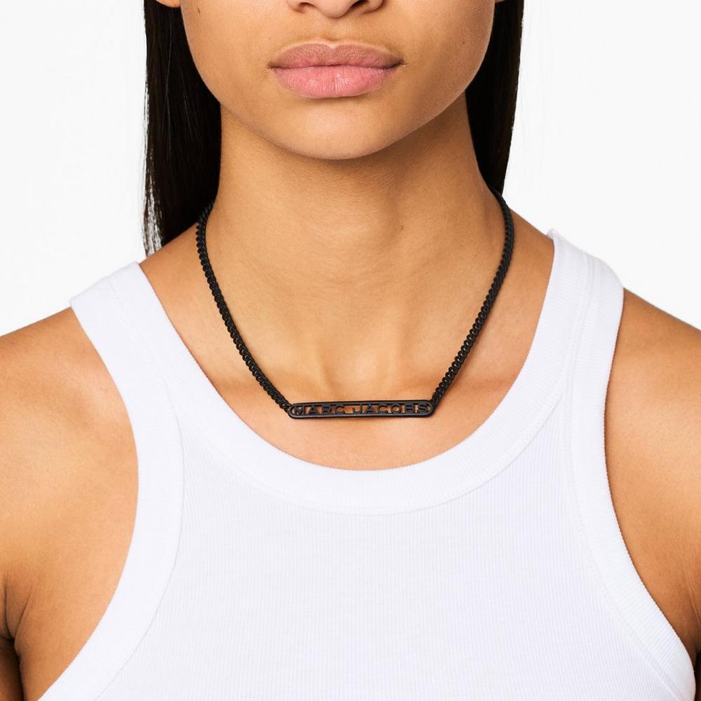 Marc Jacobs Monogram Chain DTM Náhrdelník Damske Čierne | FOPW-31960