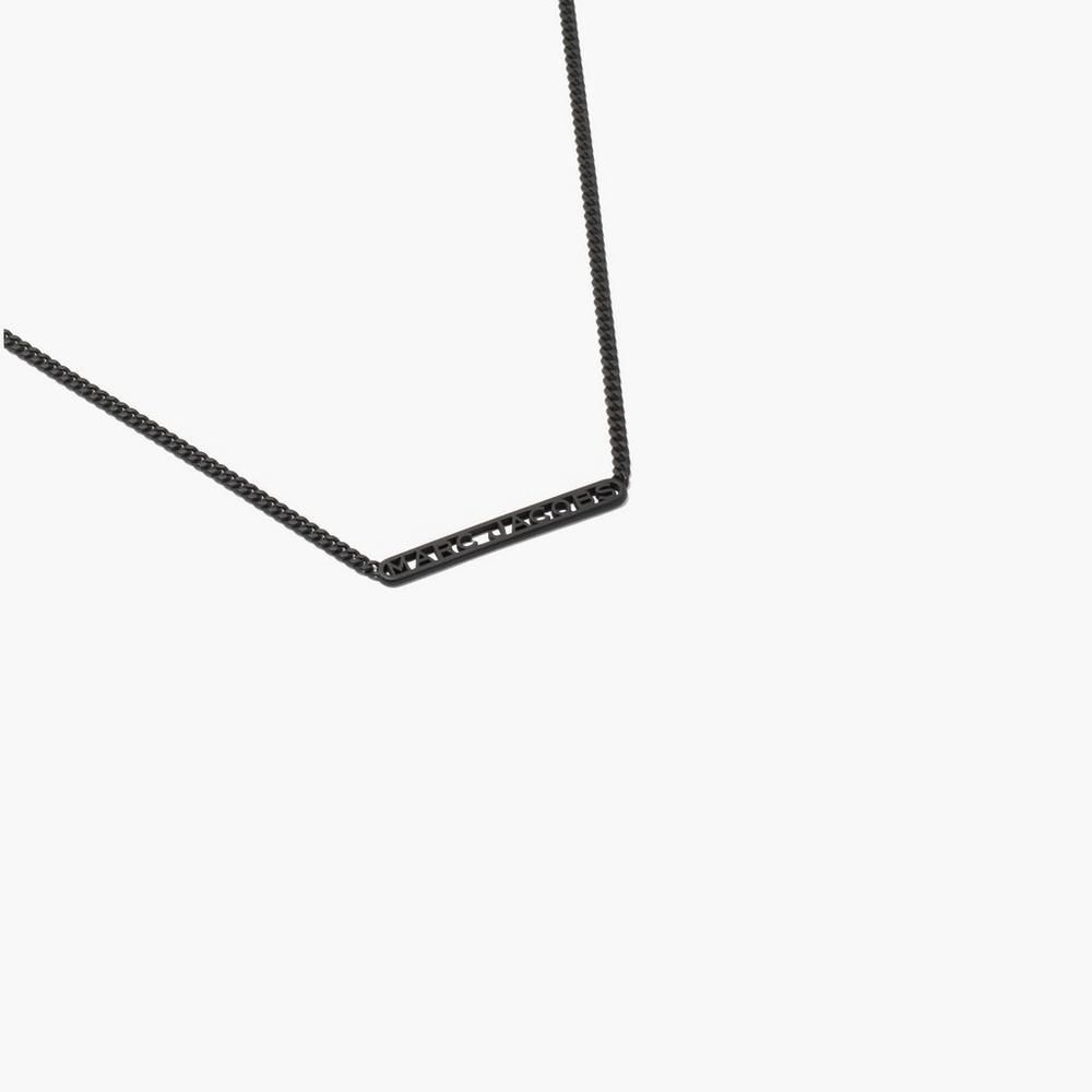 Marc Jacobs Monogram Chain DTM Náhrdelník Damske Čierne | FOPW-31960