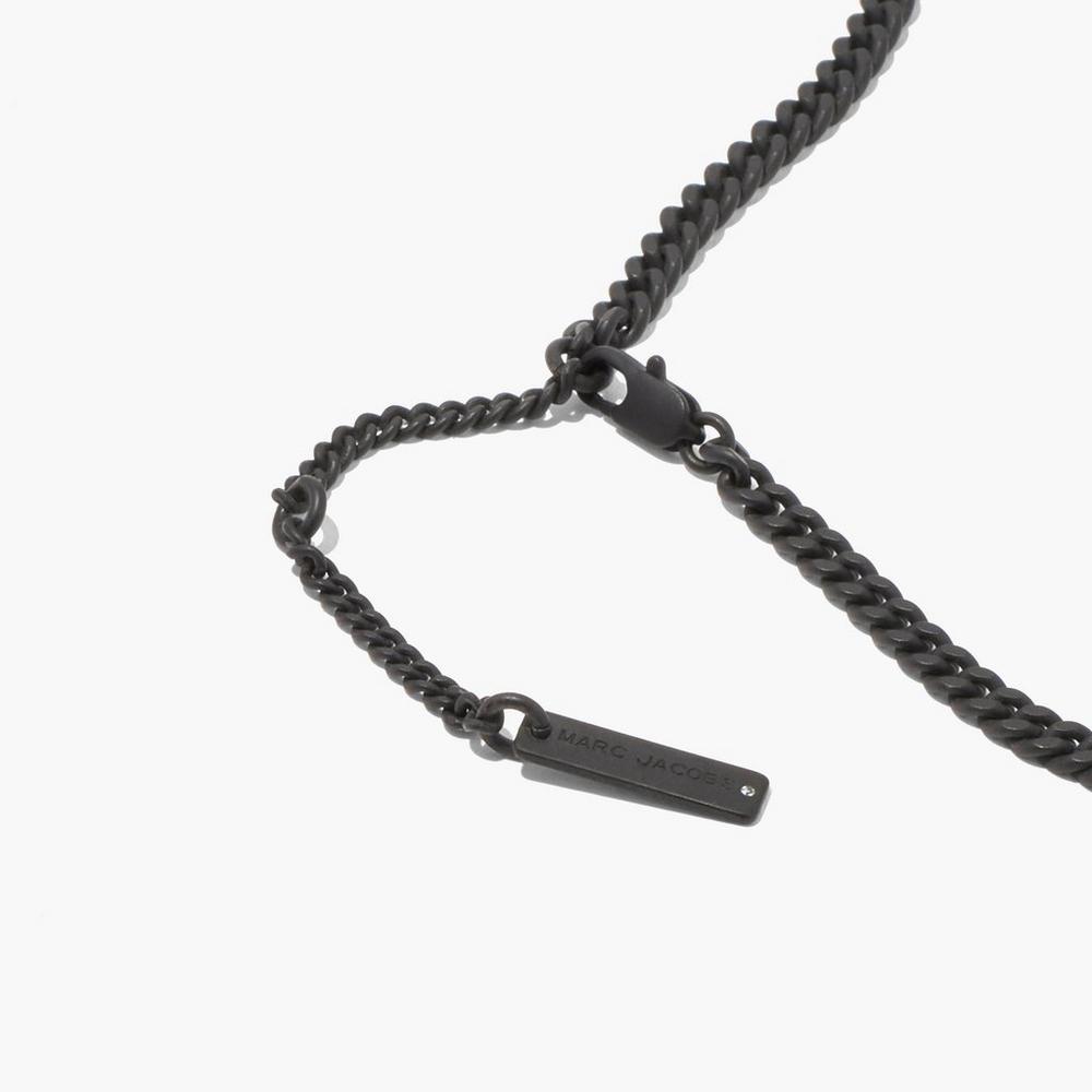 Marc Jacobs Monogram Chain DTM Náhrdelník Damske Čierne | FOPW-31960