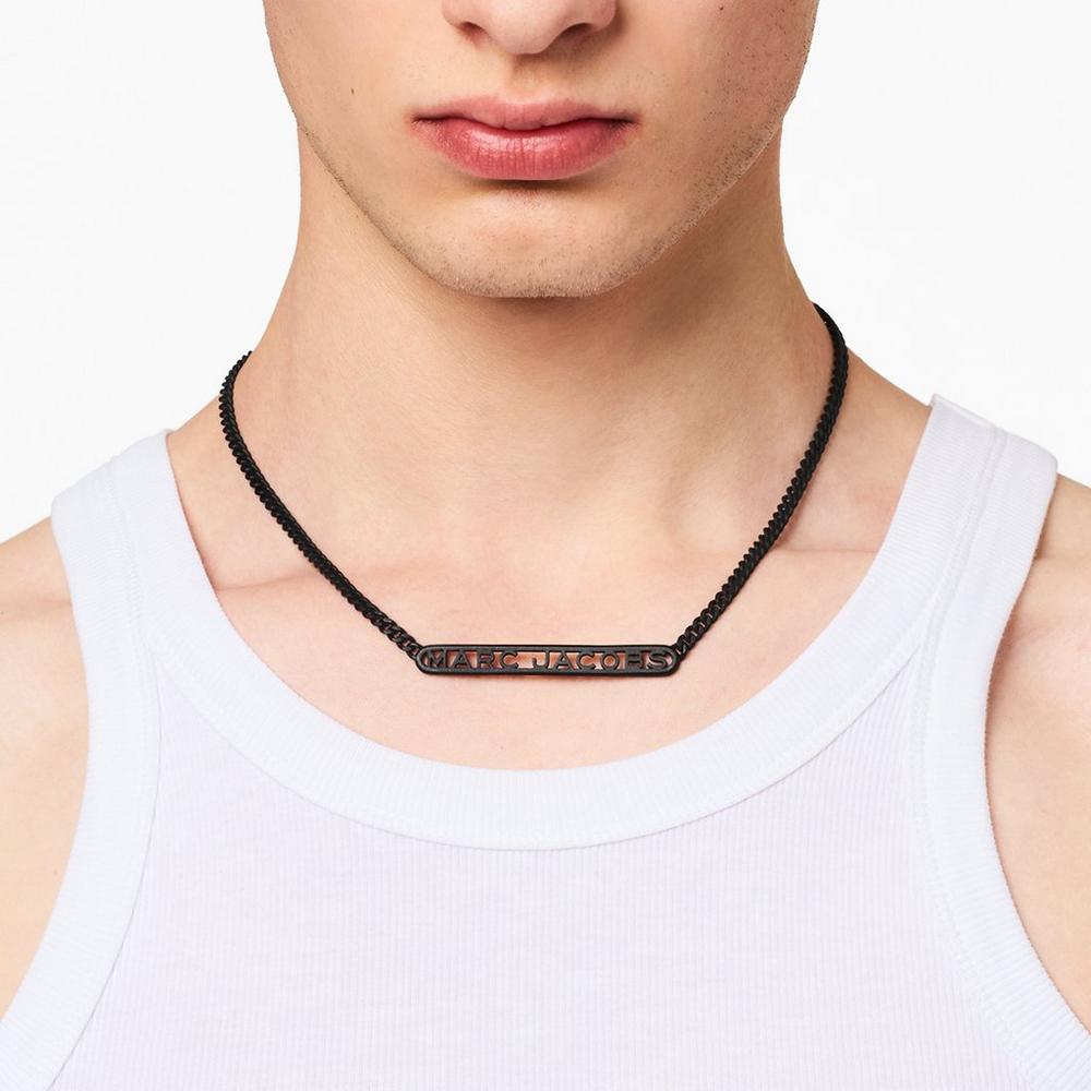Marc Jacobs Monogram Chain DTM Náhrdelník Damske Čierne | FOPW-31960