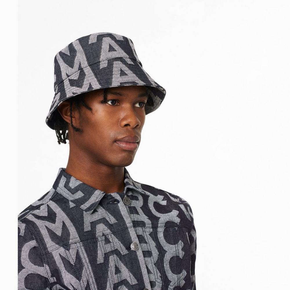 Marc Jacobs Monogram Denim Bucket Klobuky Damske Modre | KFJW-53724