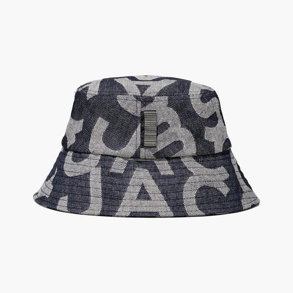 Marc Jacobs Monogram Denim Bucket Klobuky Damske Modre | KFJW-53724