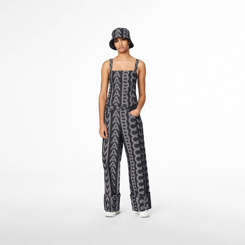 Marc Jacobs Monogram Denim Bustier Topy Damske Modre | RPFI-17529