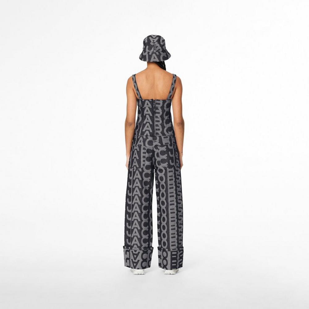 Marc Jacobs Monogram Denim Bustier Topy Damske Modre | RPFI-17529