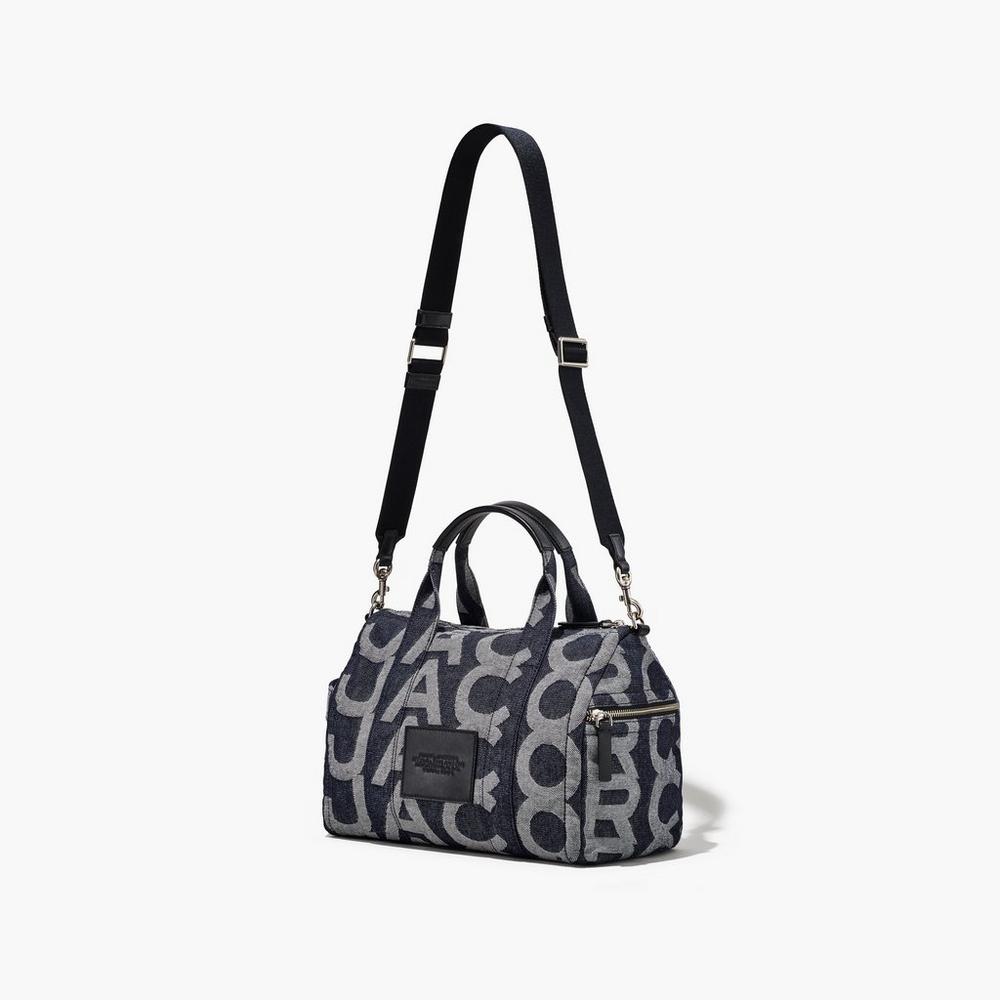Marc Jacobs Monogram Denim Duffle Táska Damske Modre | WQJA-04258