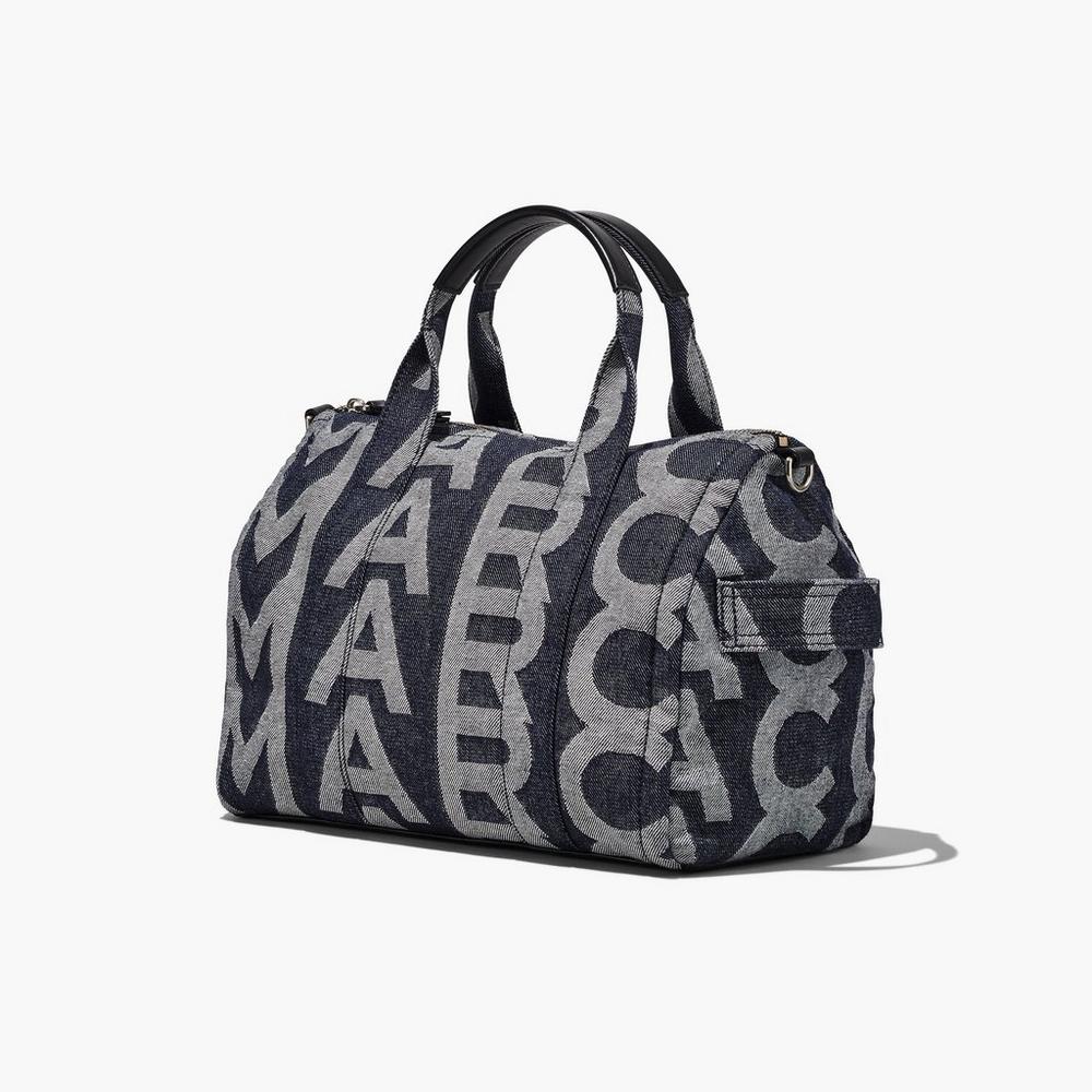 Marc Jacobs Monogram Denim Duffle Táska Damske Modre | WQJA-04258