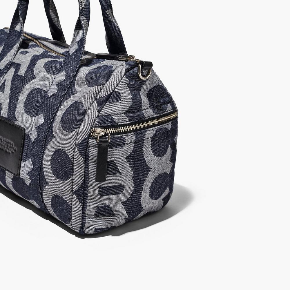 Marc Jacobs Monogram Denim Duffle Táska Damske Modre | WQJA-04258