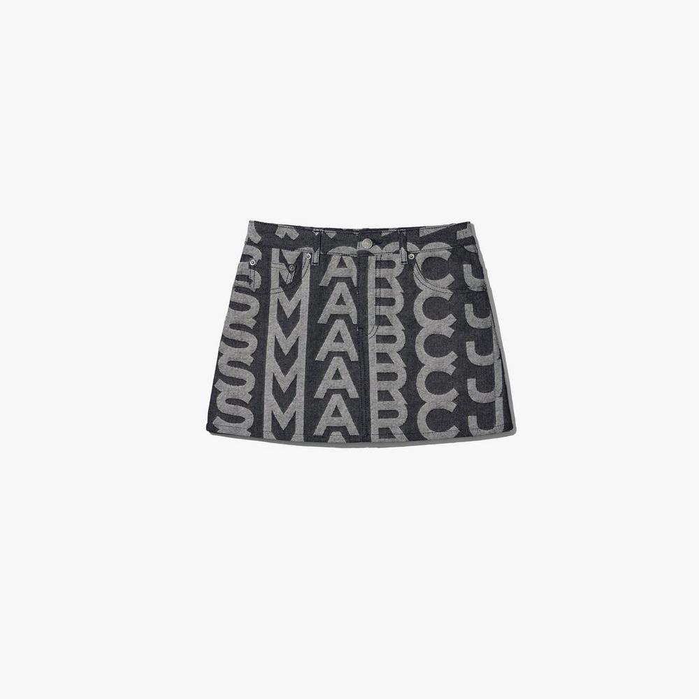 Marc Jacobs Monogram Denim Mini Sukne Damske Modre | RMOA-72456