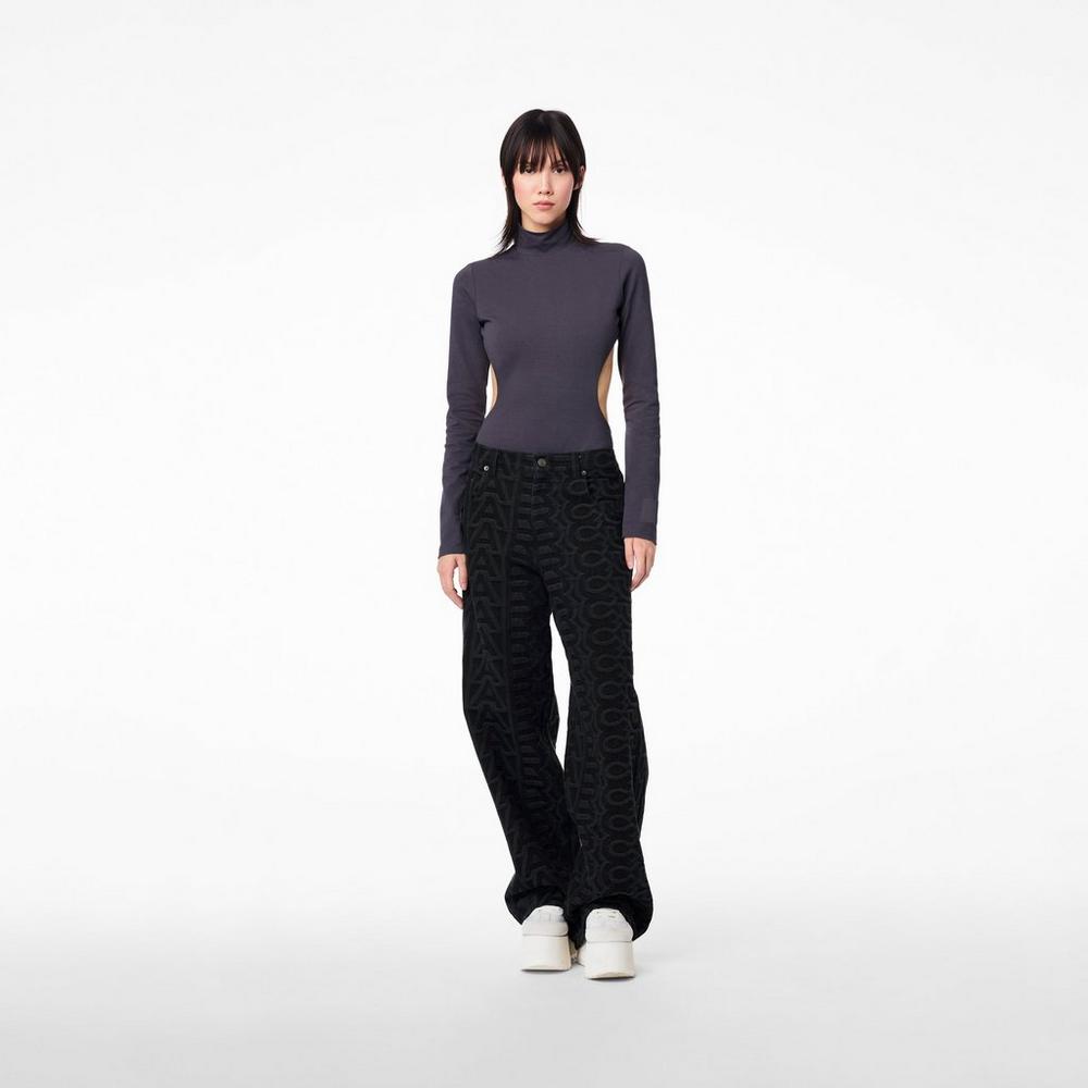 Marc Jacobs Monogram Denim Nohavice Damske Čierne | GPEZ-79421