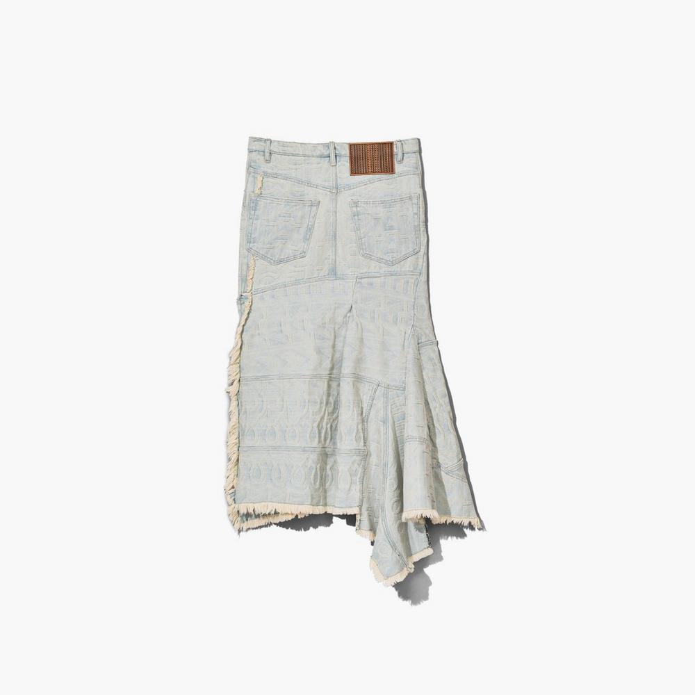 Marc Jacobs Monogram Denim Sukne Damske Modre | PWRN-39584