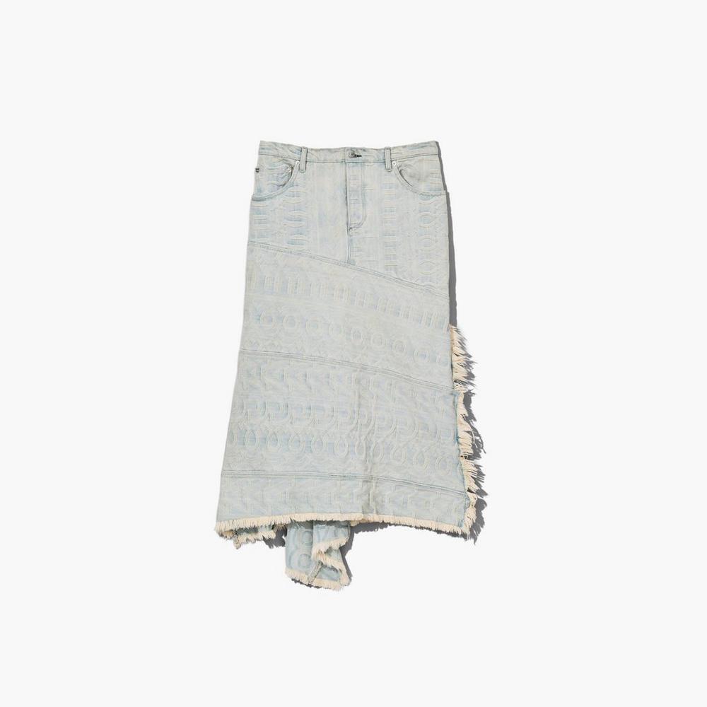 Marc Jacobs Monogram Denim Sukne Damske Modre | PWRN-39584