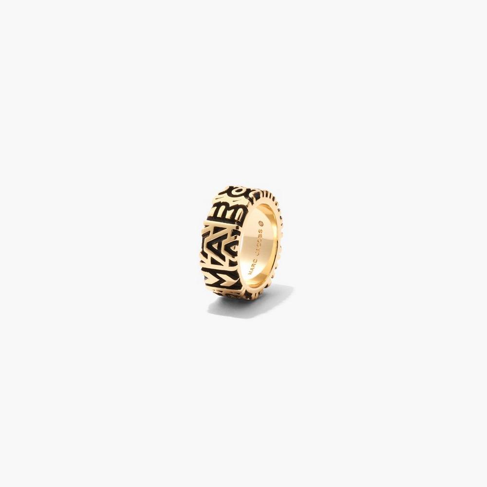 Marc Jacobs Monogram Engraved Prstene Damske Zlate | NZDQ-62419