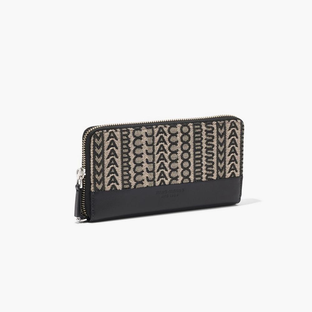 Marc Jacobs Monogram Jacquard Continental Wristlet Velke Penazenky Damske Béžové Viacfarebný | GJKS-41308