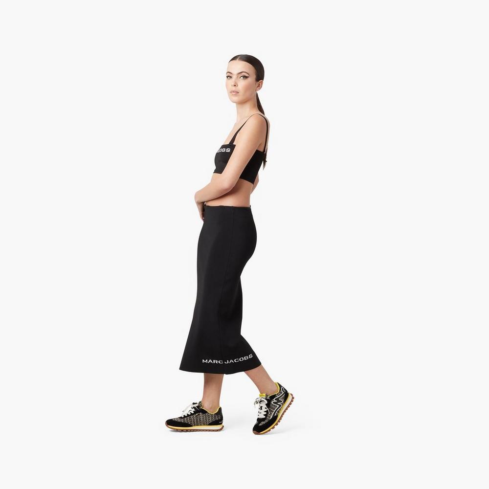 Marc Jacobs Monogram Jogger Tenisky Damske Čierne Žlté | HSDL-62175
