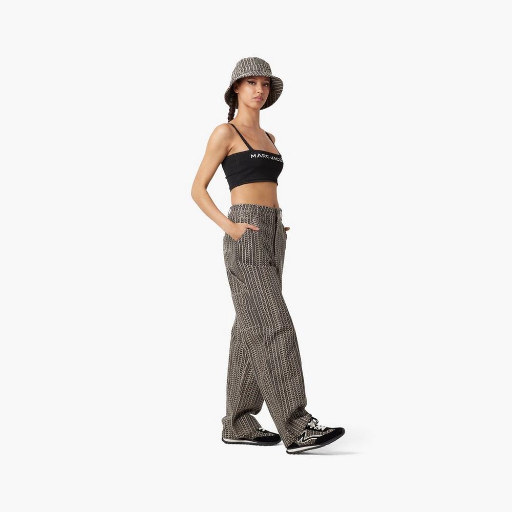 Marc Jacobs Monogram Jogger Tenisky Damske Čierne Biele | VZYK-98305