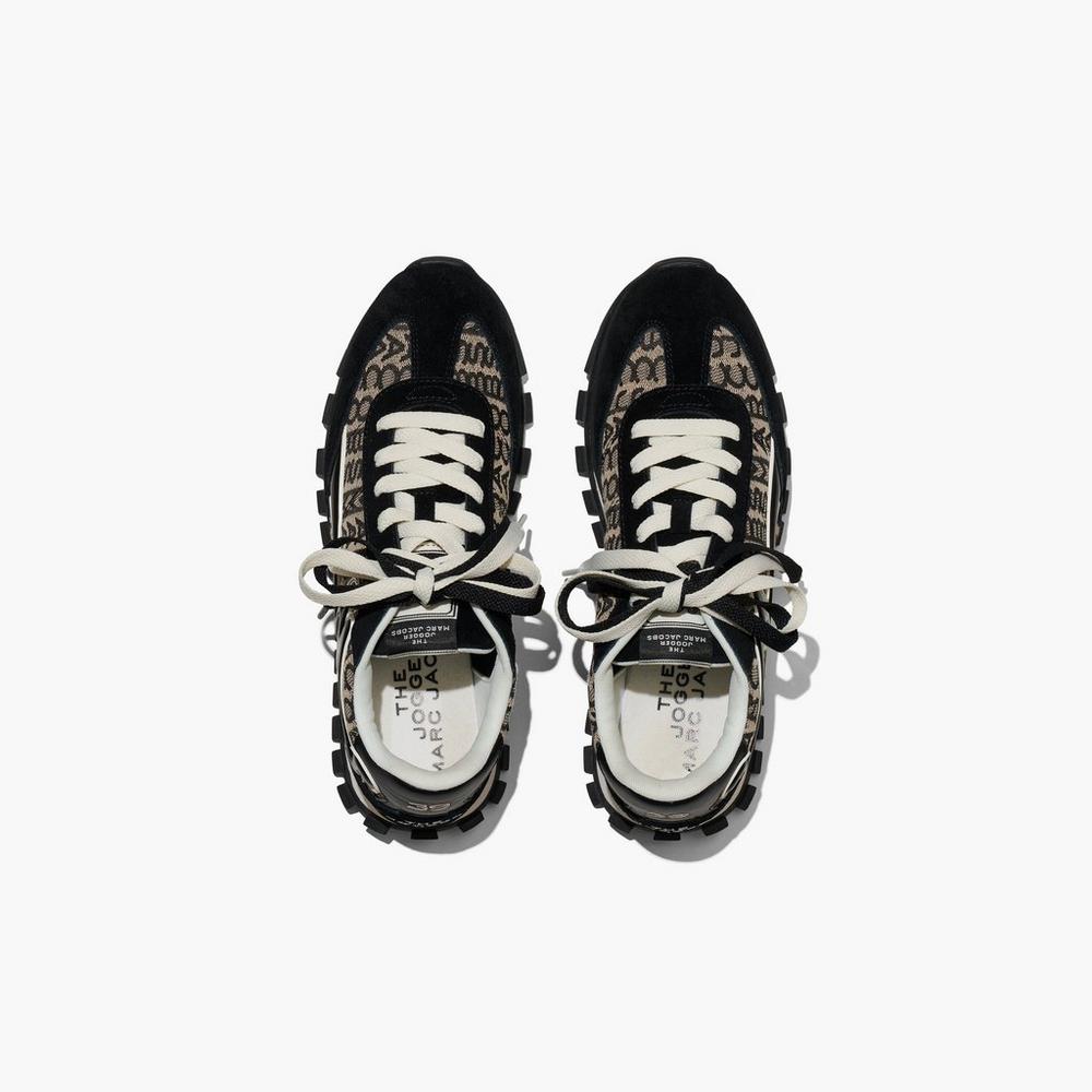 Marc Jacobs Monogram Jogger Tenisky Damske Čierne Biele | VZYK-98305