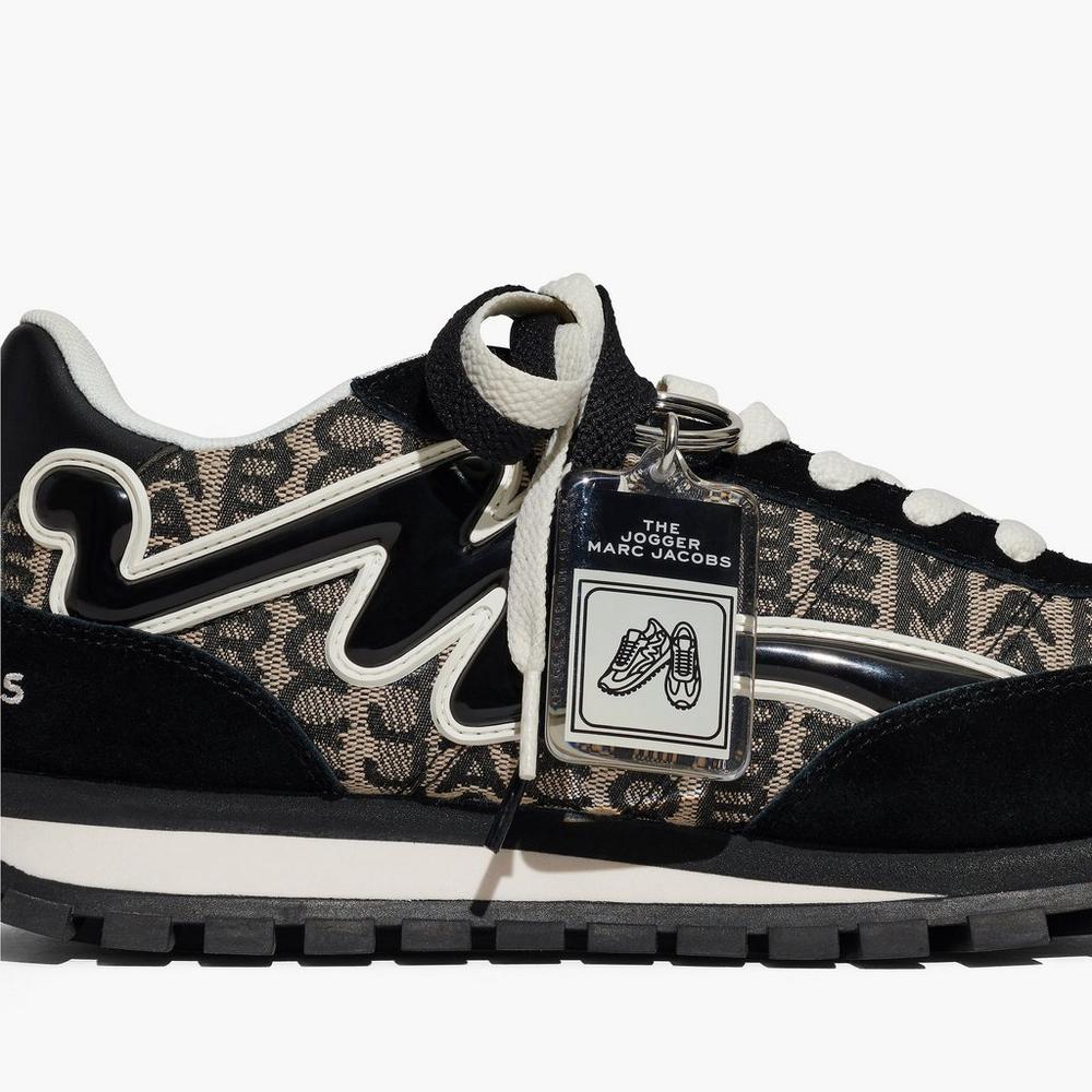 Marc Jacobs Monogram Jogger Tenisky Damske Čierne Biele | VZYK-98305