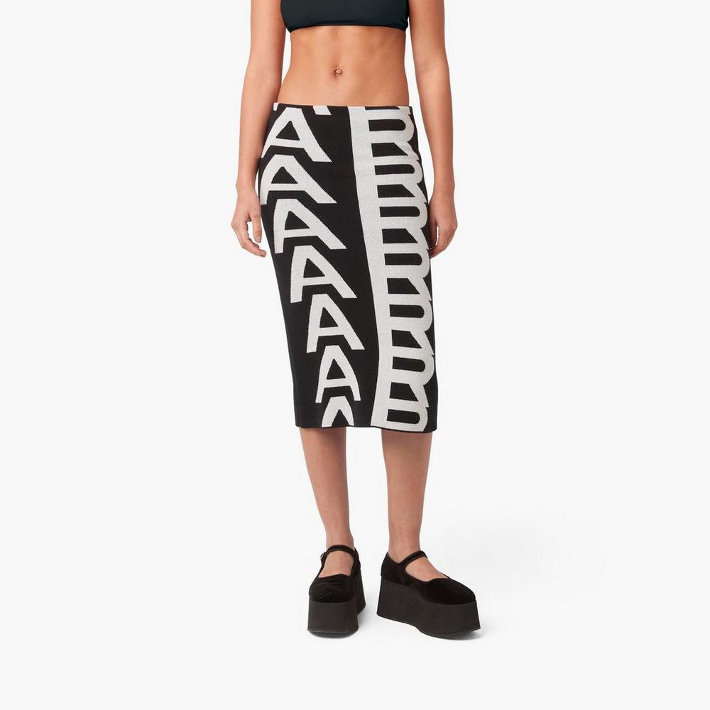 Marc Jacobs Monogram Knit Tube Sukne Damske Čierne | JDPZ-78063