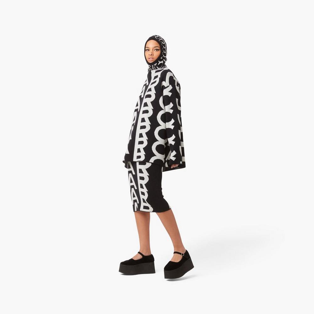 Marc Jacobs Monogram Knit Tube Sukne Damske Čierne | JDPZ-78063