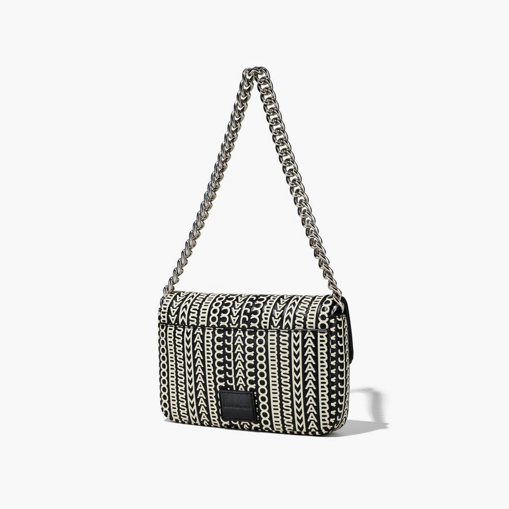 Marc Jacobs Monogram Leather J Marc Taška Cez Rameno Damske Čierne Biele | QZTF-49702
