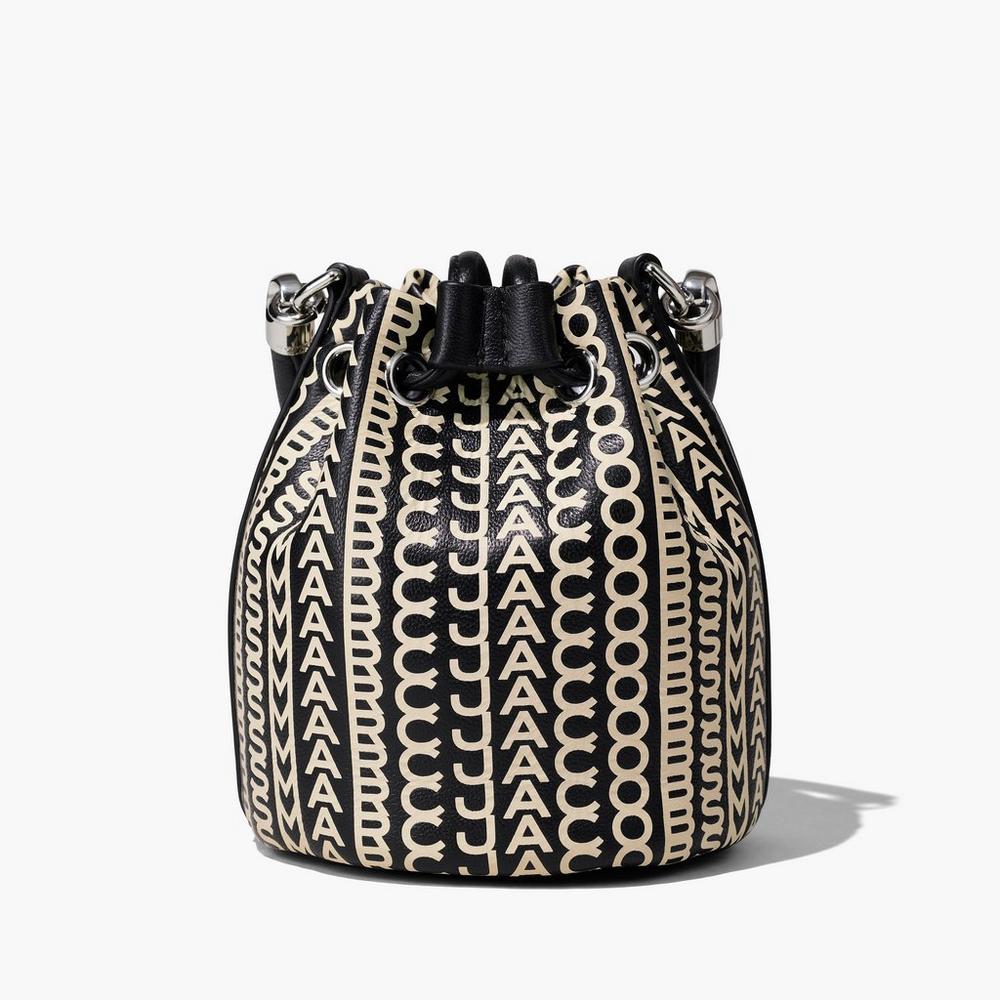 Marc Jacobs Monogram Leather Micro Crossbody Kabelka Damske Čierne Biele | BFEZ-10657