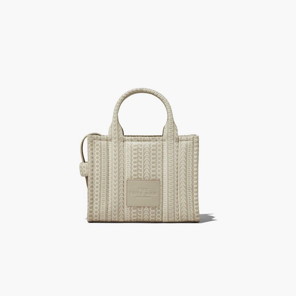 Marc Jacobs Monogram Leather Mini Tote Crossbody Kabelka Damske Hnedožltý | MUCJ-65174