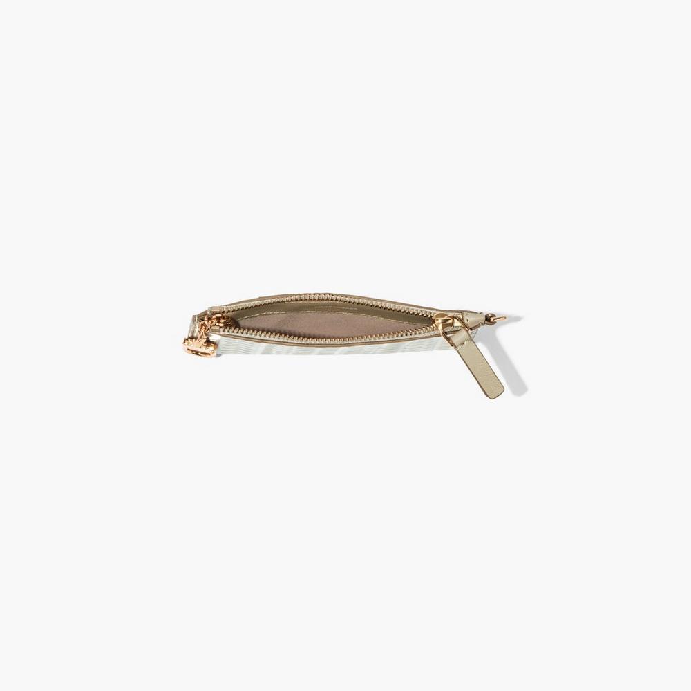 Marc Jacobs Monogram Leather Top Zip Wristlet Male Penazenky Damske Hnedožltý | JTZQ-04125