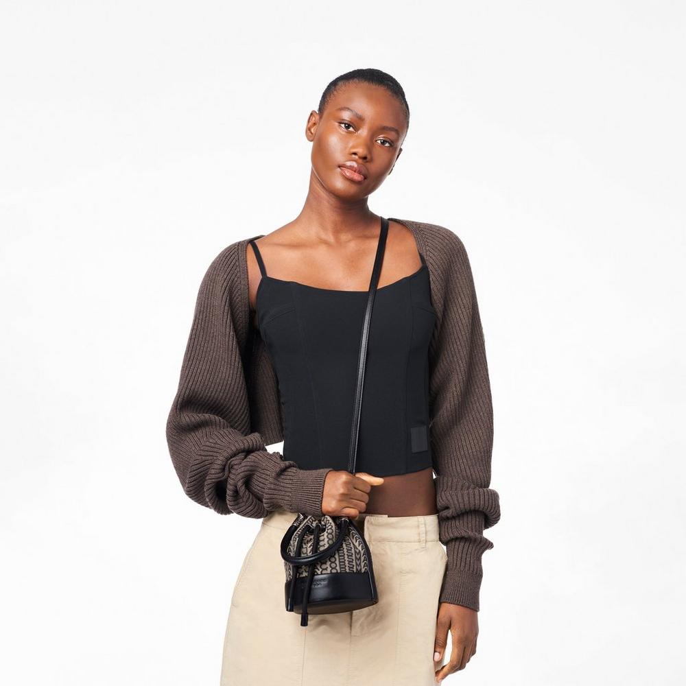 Marc Jacobs Monogram Micro Taška Na Vedro Damske Béžové Viacfarebný | TSIQ-93745