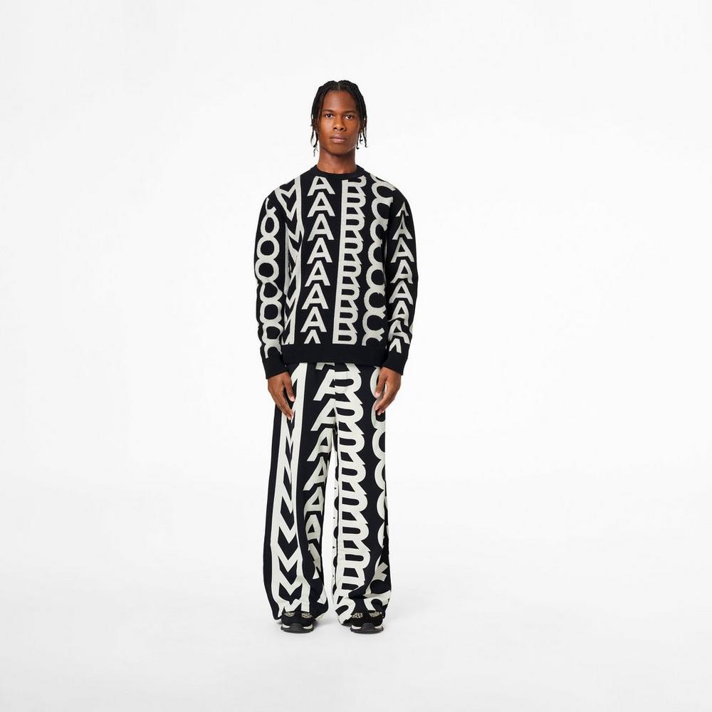 Marc Jacobs Monogram Oversized Crewneck Svetre Damske Čierne | CAOQ-03268