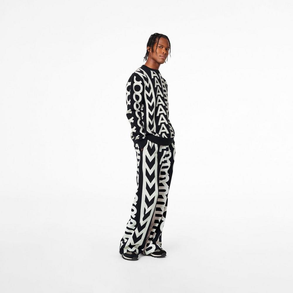 Marc Jacobs Monogram Oversized Crewneck Svetre Damske Čierne | CAOQ-03268