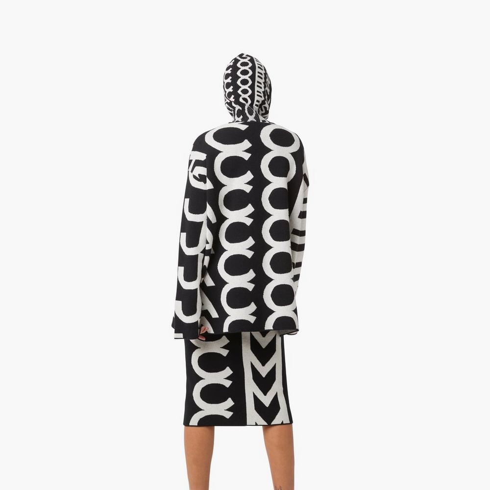 Marc Jacobs Monogram Oversized Knit Jumper Svetre Damske Čierne | SPTA-09731