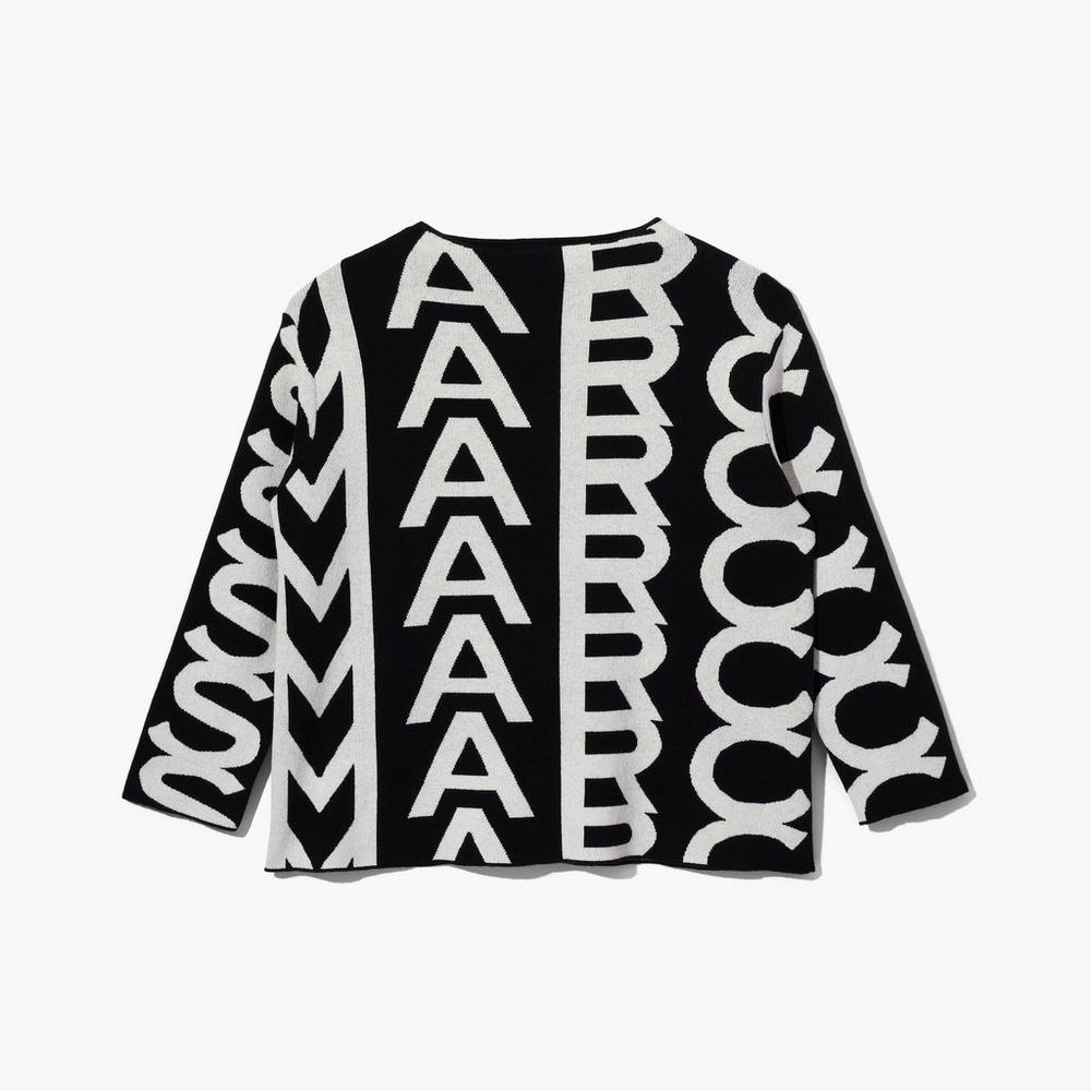 Marc Jacobs Monogram Oversized Knit Jumper Svetre Damske Čierne | SPTA-09731