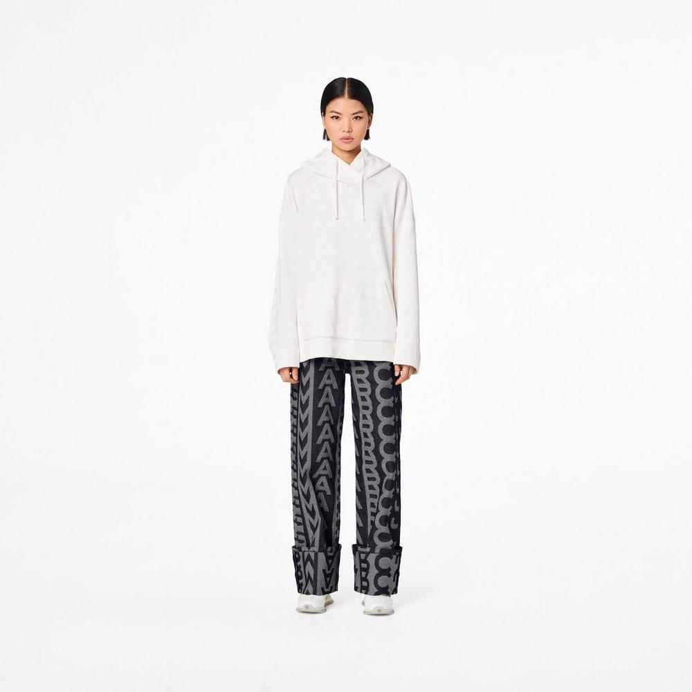 Marc Jacobs Monogram Oversized Mikiny S Kapucňou Damske Biele | JEBY-64738