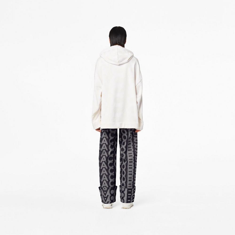 Marc Jacobs Monogram Oversized Mikiny S Kapucňou Damske Biele | JEBY-64738