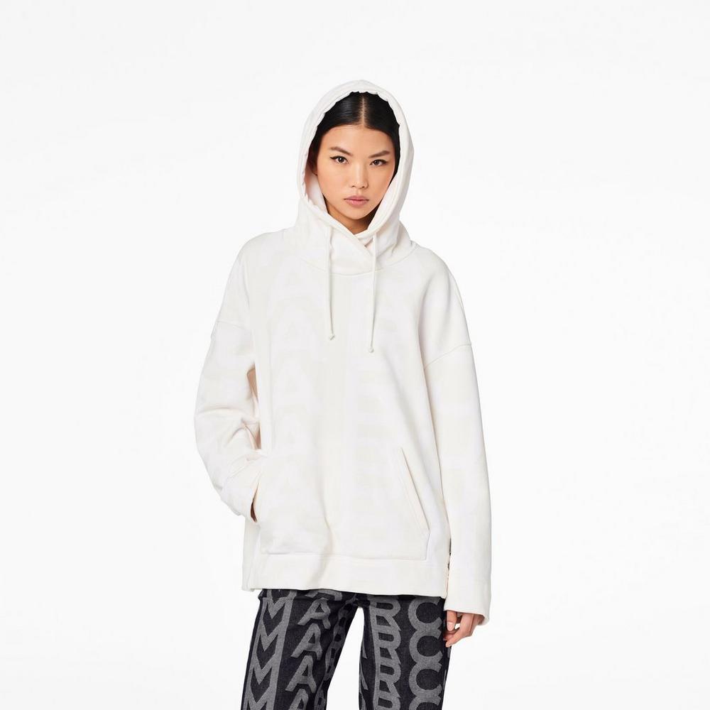 Marc Jacobs Monogram Oversized Mikiny S Kapucňou Damske Biele | JEBY-64738
