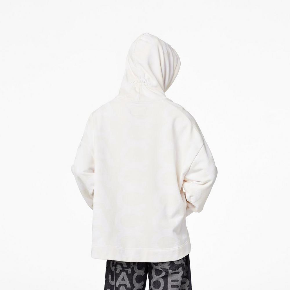 Marc Jacobs Monogram Oversized Mikiny S Kapucňou Damske Biele | JEBY-64738