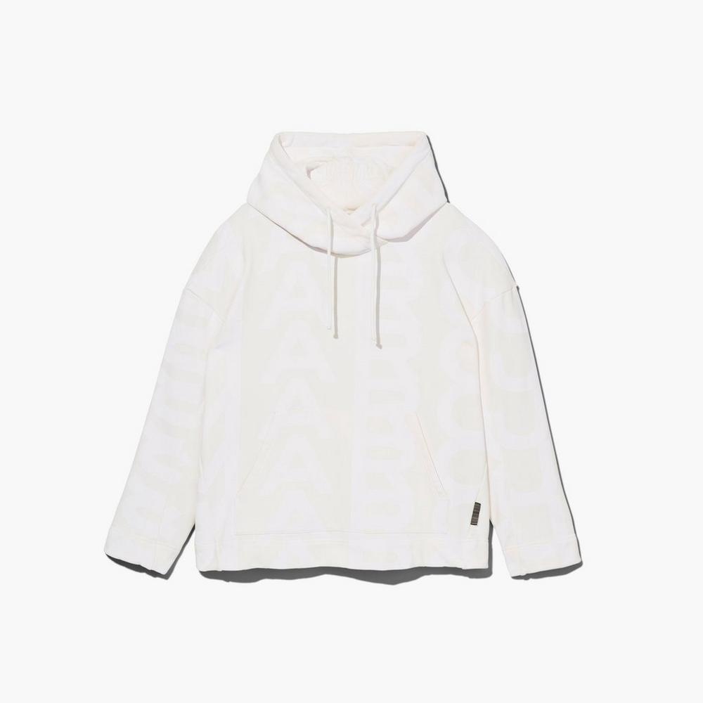 Marc Jacobs Monogram Oversized Mikiny S Kapucňou Damske Biele | JEBY-64738